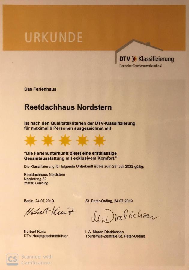 הוילה גרדינג Reetdachhaus Nordstern מראה חיצוני תמונה